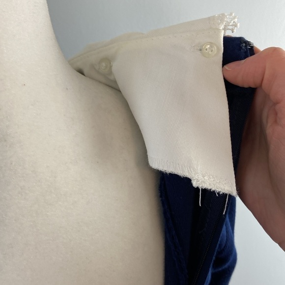 Vintage Petite Lang Midi Dress Peter Pan Collar Wednesday Addams Size 4 - Picture 10 of 14